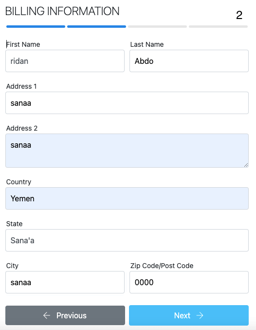Confirm password step